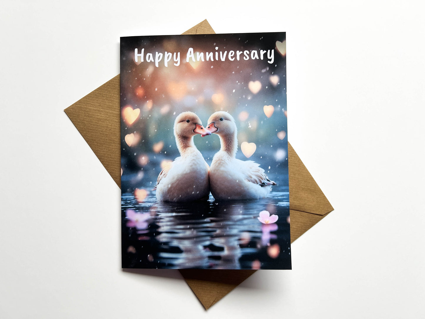 Swimming Ducks Anniversary Card - A5
