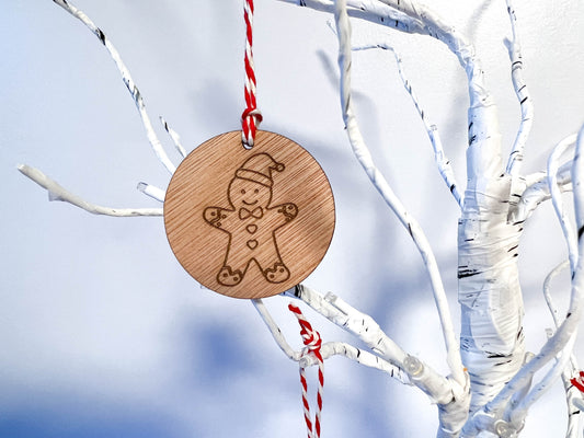 Gingerbread Man - Wooden Christmas hanging tree ornament