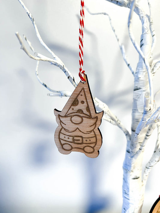 Wooden Gonk - Christmas gnome Hanging tree ornament