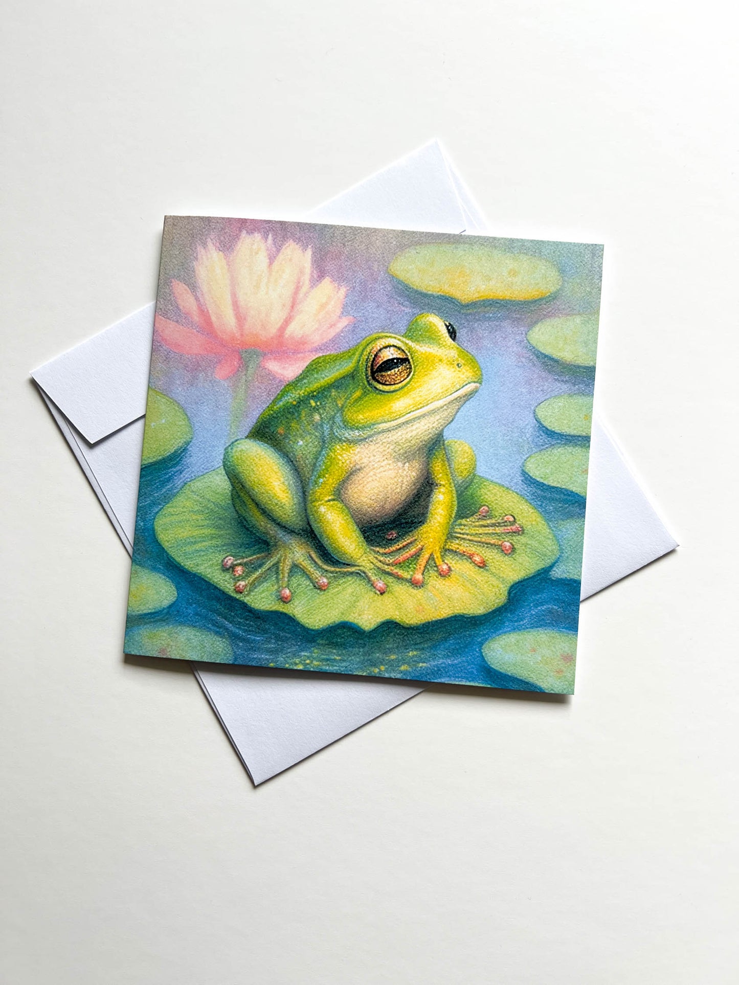 Frog on a LilyPad Greetings Card