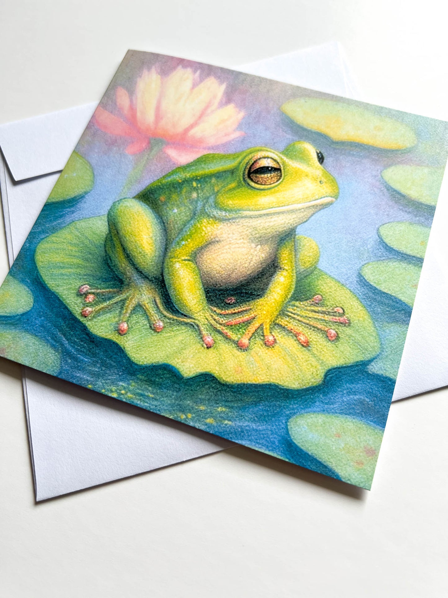 Frog on a LilyPad Greetings Card